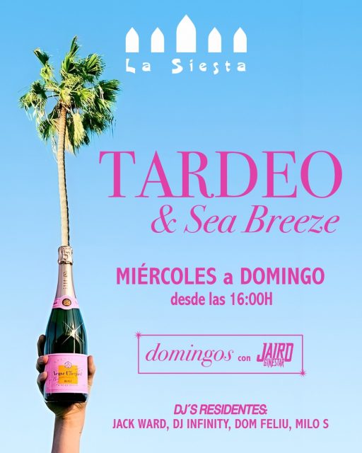 Oficialmente: se inaugura la temporada de no querer irse a casa.
Los mejores tardeos del verano tienen nombre, apellidos y vistas al mar. De miércoles a domingo, a partir de las 16:00h, la música sube y la desconexión empieza en La Siesta. 🌊🍹
Buena compañía, cócteles bien fríos y la brisa del mar. No necesitas más excusas. 🌅✨
¿Nos vemos esta tarde? 😉
