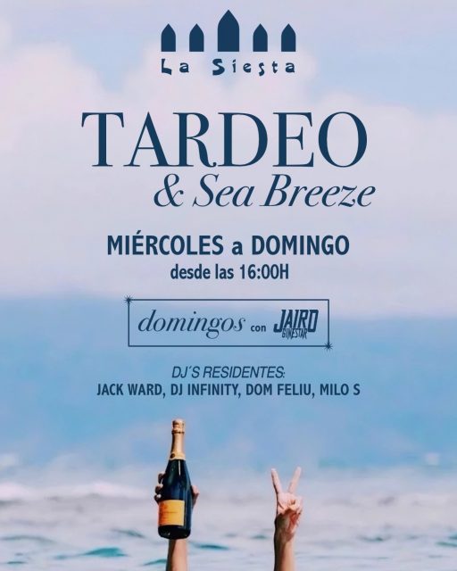 El fin de semana empieza cuando tú quieras... ¡y aquí empezamos los miércoles! 🌅🍹

Nuestros TARDEOS: de miércoles a domingo, la mejor música, cocktails y ese ambiente de tarde que no te puedes perder.

No dejes que te lo cuenten. ¡Te esperamos!