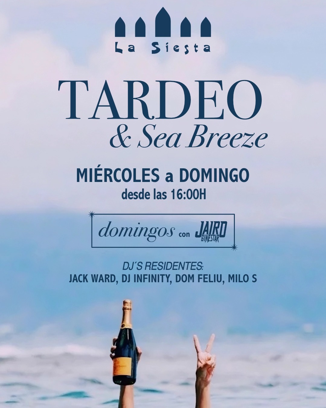 El fin de semana empieza cuando tú quieras... ¡y aquí empezamos los miércoles! 🌅🍹

Nuestros TARDEOS: de miércoles a domingo, la mejor música, cocktails y ese ambiente de tarde que no te puedes perder.

No dejes que te lo cuenten. ¡Te esperamos!